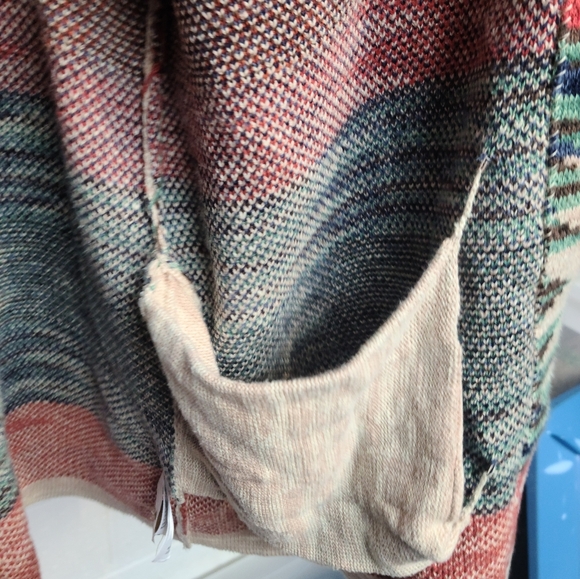 LUCKY BRAND Cardigan Sweater Women’s Small Southwest Aztec Shawl Collar Button - Picture 3 of 7